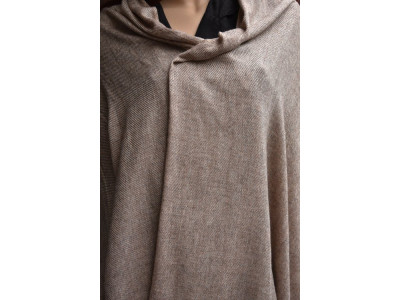 Cashmere sjaal, uniseks, camel en beige
