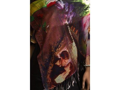 Zijde pashmina sjaal, film, liefde, valt soepel