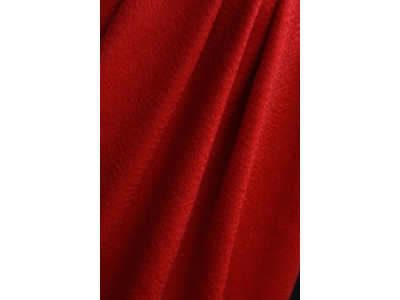 Echte dikke wollen cashmere sjaal met franjes, rood, uniseks 