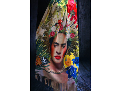 Warme sjaal met kunst Frida Kahlo