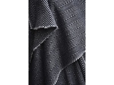 Cashmere sjaal, uniseks, zwart en grijs