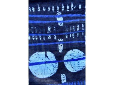 Katoenen sjaaltje, blauw, wit, turquoise